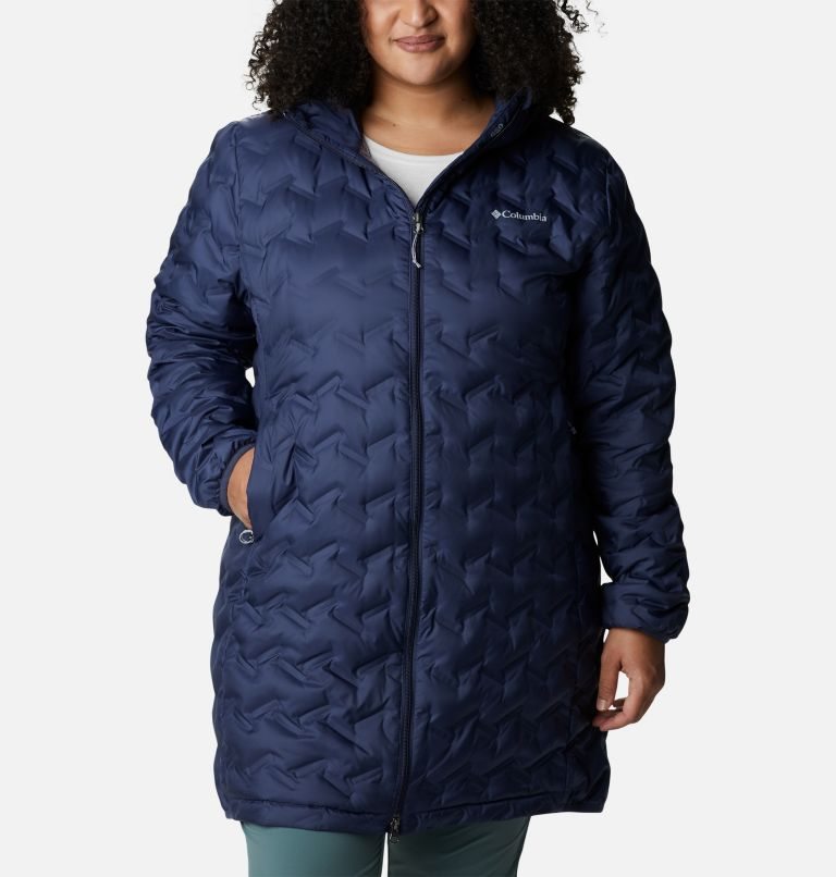 Jachete Din Puf Columbia Delta Ridge Long Dama Bleumarin | Plus Size OF19S07Z8